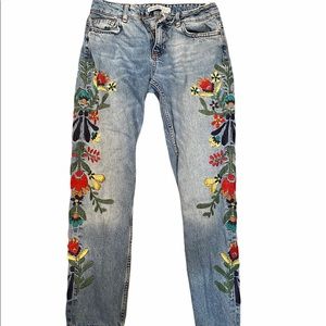 Embroidered Zara Jeans